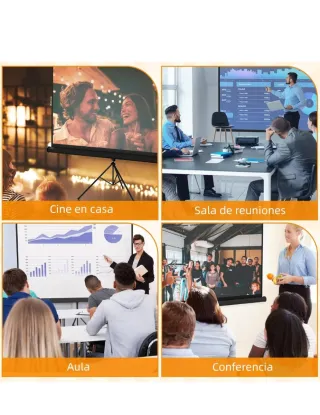 Pantalla Proyector HOMCOM Manual 84 con Soporte