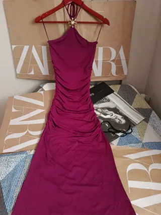 Vestido Zara Morado Talla Única