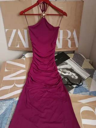 Vestido Zara Morado Talla Única