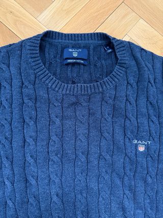 Jersey Gant Trenzado Azul Marino Talla M