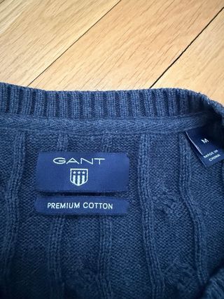 Jersey Gant Trenzado Azul Marino Talla M