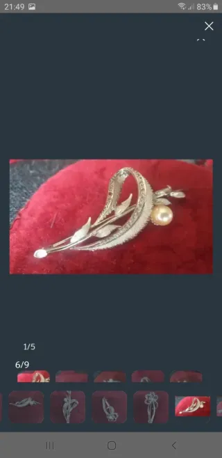 2 Broches Plateados Antiguos