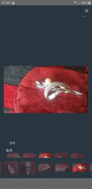 2 Broches Plateados Antiguos