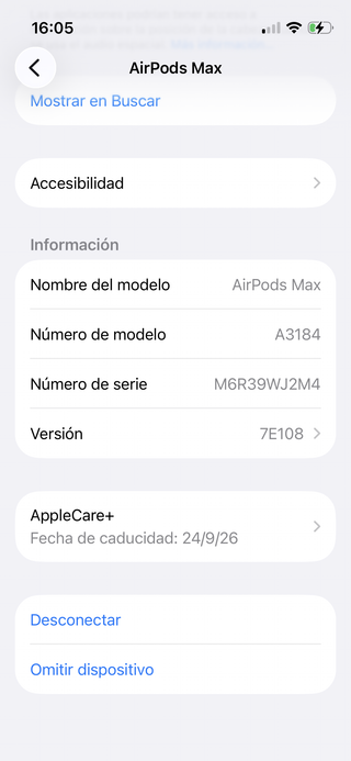 AirPods Max Space Gray sin uso