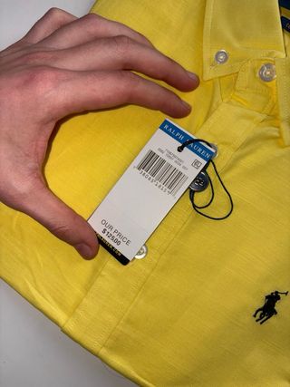 Camisa Ralph Lauren Lino Amarilla , con etiquetas