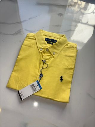 Camisa Ralph Lauren Lino Amarilla , con etiquetas
