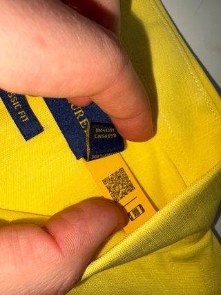 Camisa Ralph Lauren Lino Amarilla , con etiquetas