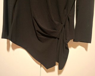Zara Top Negro Asimétrico Crepé