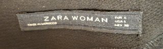 Zara Top Negro Asimétrico Crepé