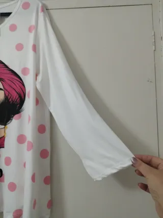 Camiseta Manga Larga Estampada Niña