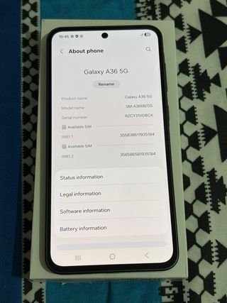 Samsung Galaxy A36 128GB Negro 5G Dual SIM