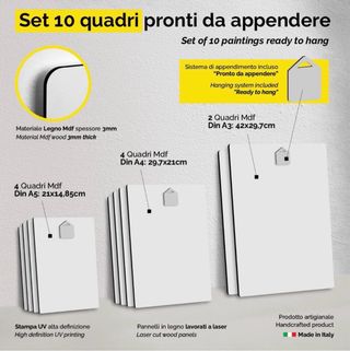 Set 10 Quadri Personaggi Famosi