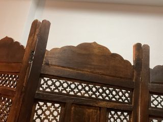 Biombo Marroquí 4 Paneles Madera