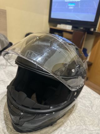Casco de moto LEM talla XL negro mas intercumunmás