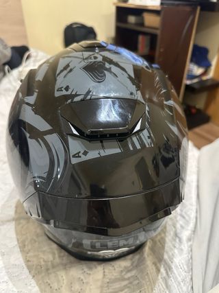 Casco de moto LEM talla XL negro mas intercumunmás