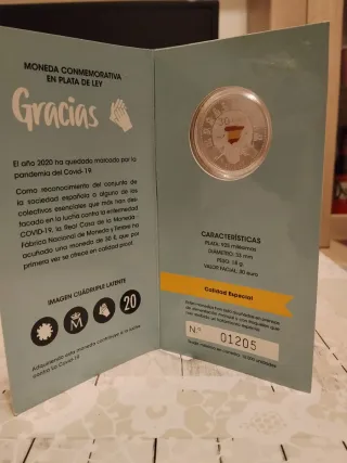 Moneda 30€ Plata 2020 Felipe VI y Letizia
