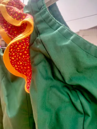Traje Flamenca Verde y Rojo Talla 40-42