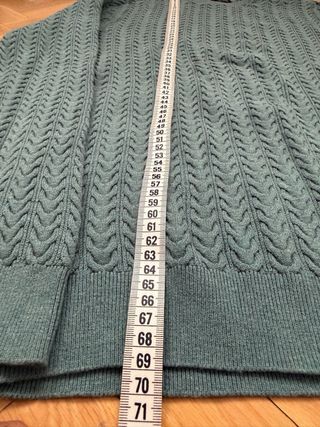 Jersey Massimo Dutti Trenzado Verde Talla M