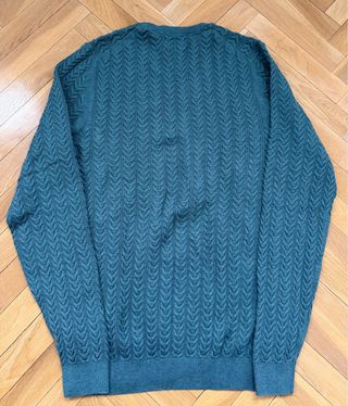 Jersey Massimo Dutti Trenzado Verde Talla M
