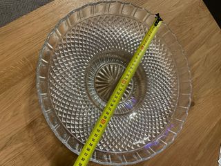 Fuente de cristal tallado 38cms diametro