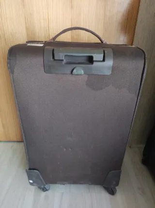 Maleta marrón mediana 4 ruedas
