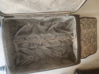 Maleta marrón mediana 4 ruedas