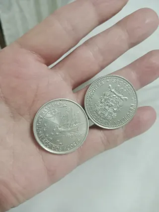 2 Monedas 100 Escudos Portugal