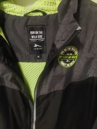 Parka chico Décimas Tenth gris/verde
