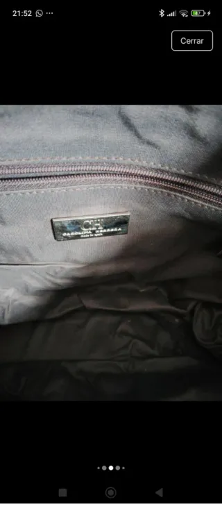 Bolso Carolina Herrera Mujer Negro y Beige