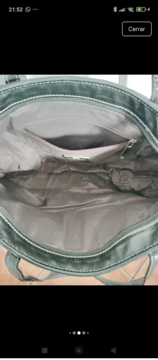 Bolso Carolina Herrera Mujer Negro y Beige