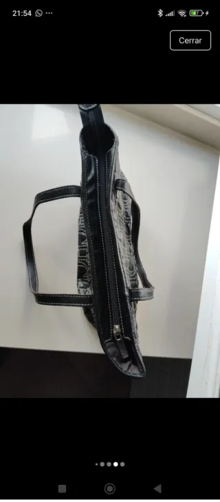 Bolso Carolina Herrera Mujer Negro y Beige