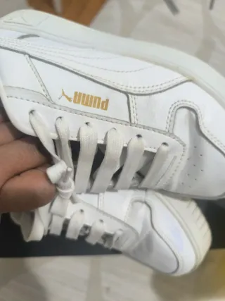 Zapatillas Puma Mujer Talla 37 Blancas Doradas