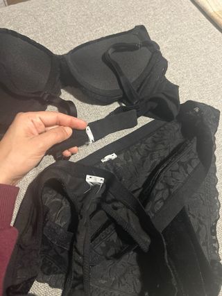 Conjunto lencería negro 3 piezas