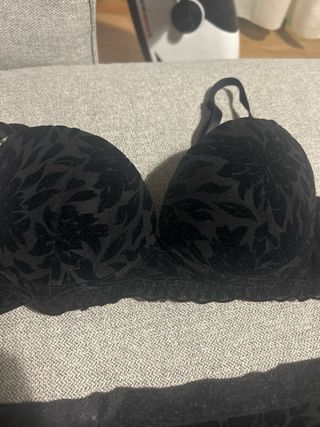 Conjunto lencería negro 3 piezas