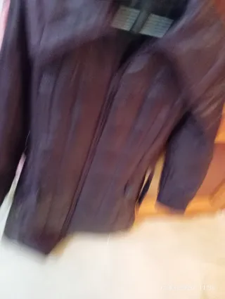 Cazadora larga MNG invierno morada Talla M