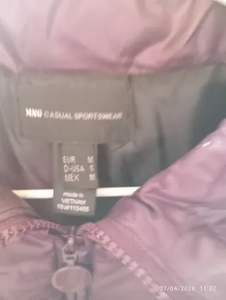 Cazadora larga MNG invierno morada Talla M