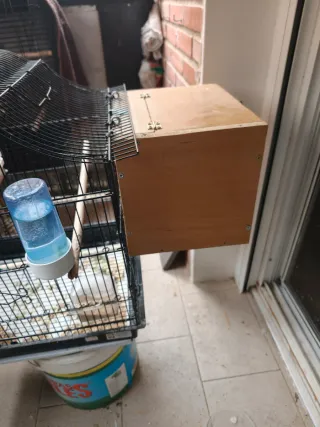 Jaula para pájaros negra