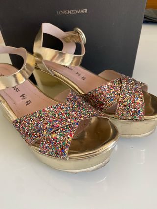 Sandali Lorenzo Mari donna oro glitter