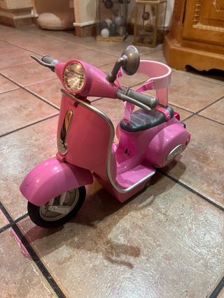 Moto Baby Born rosa con mando