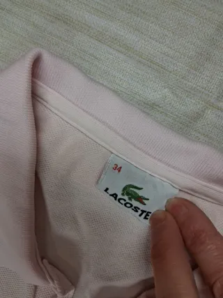 Polo Lacoste donna rosa taglia 3