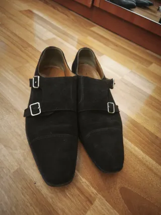 Zapatos de vestir ante hebilla