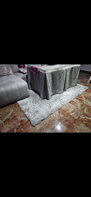 Alfombra gris pelo salón 160x230cm