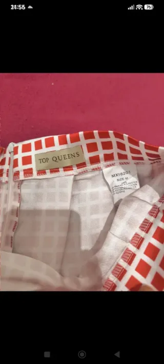 Falda de vuelo con estampado de cuadros