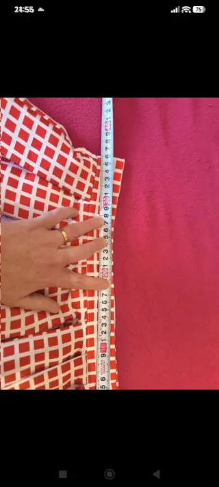 Falda de vuelo con estampado de cuadros