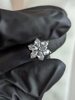 Charm Pandora Flor Herbario Brillante 3D.