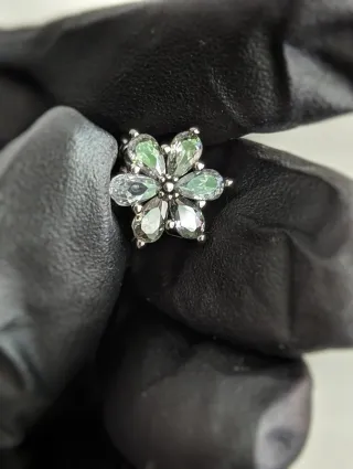 Charm Pandora Flor Herbario Brillante 3D.