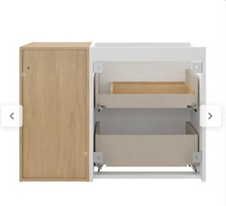 Mobile bagno sospeso legno e bianco