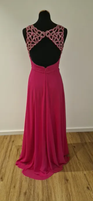 Vestido comprido fúcsia