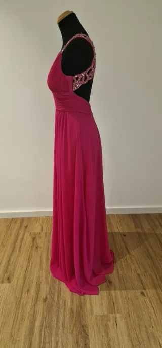 Vestido comprido fúcsia