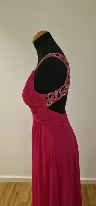 Vestido comprido fúcsia